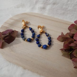 Boucles d'oreilles Athéna - Lapis lazuli