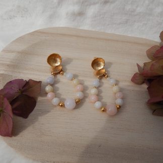 Boucles d'oreilles Athéna - Morganite