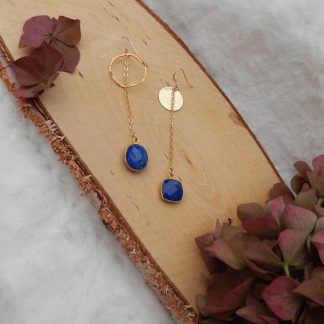 Boucles d'oreilles Vesta - Lapis lazuli