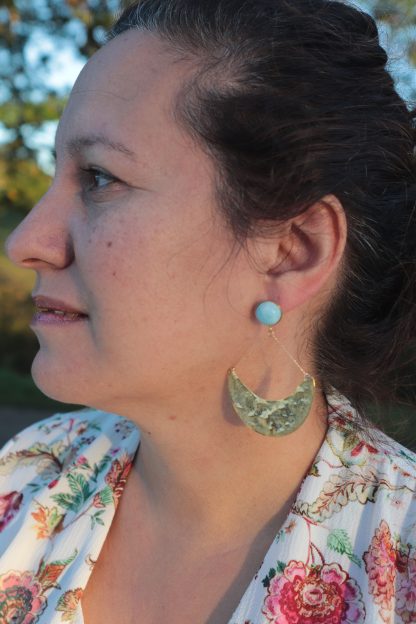 Boucles d'oreilles Luna - portées