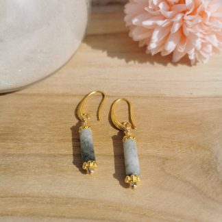 Boucles d'oreilles Polis - Quartz rutile