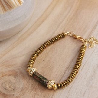 Bracelet Polis - Unakite