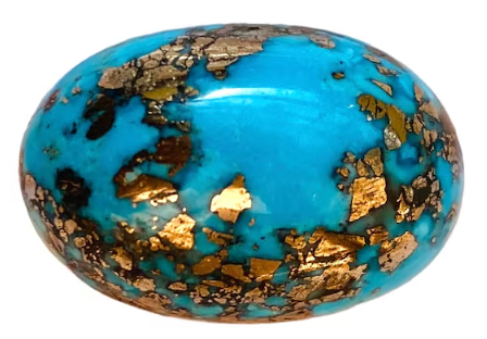 Pierre turquoise cuivrée