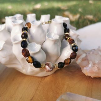 Bracelet AURELIA Agate crazy - Oeil de tigre