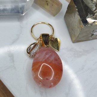 Pendentif Néfertari Quartz hématoide rouge