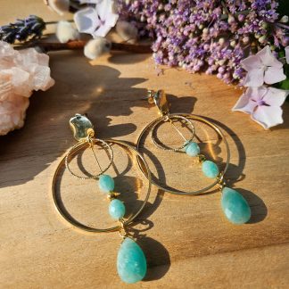Boucles ELYRA Amazonite 1