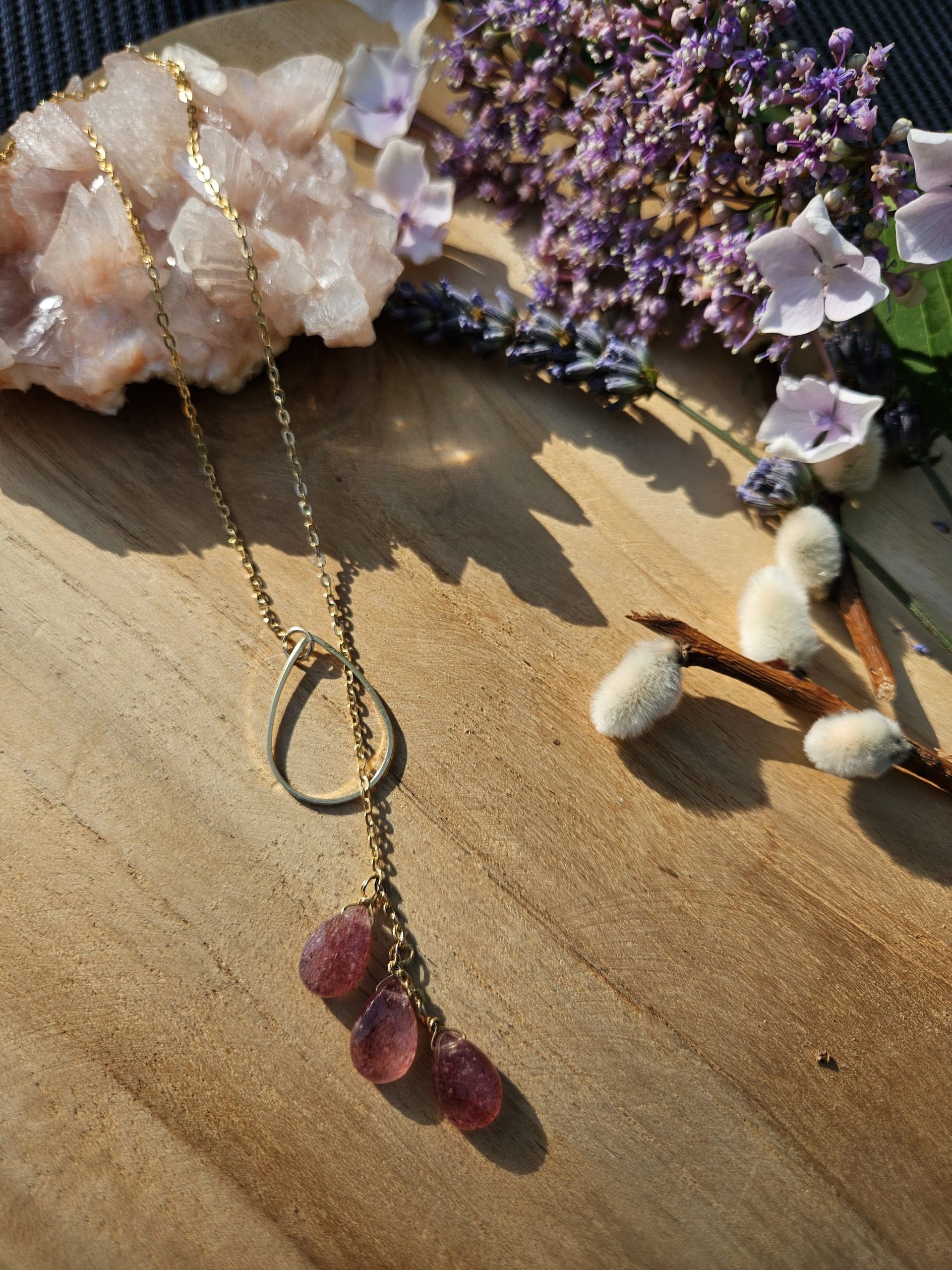 Collier NEREA Quartz fraise